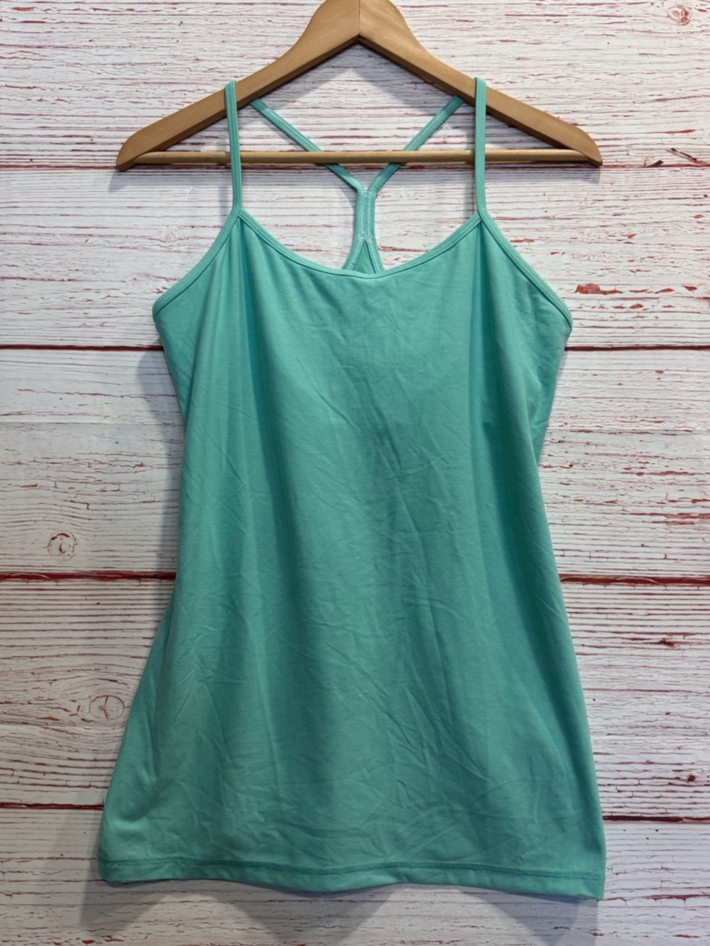 Lululemon Power Y Tank Luon in Heathered Menthol Sz 10 - Picture 5 of 10